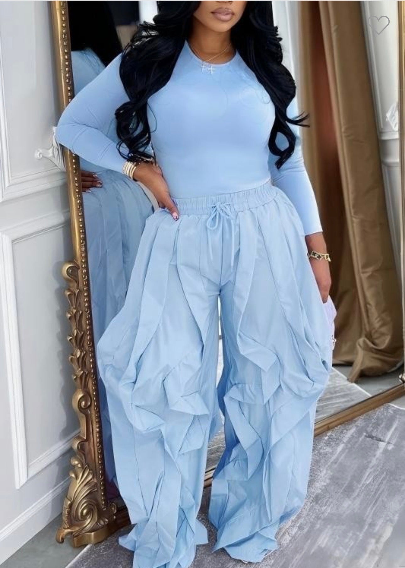 Sky Blue Two Piece Sweatsuit