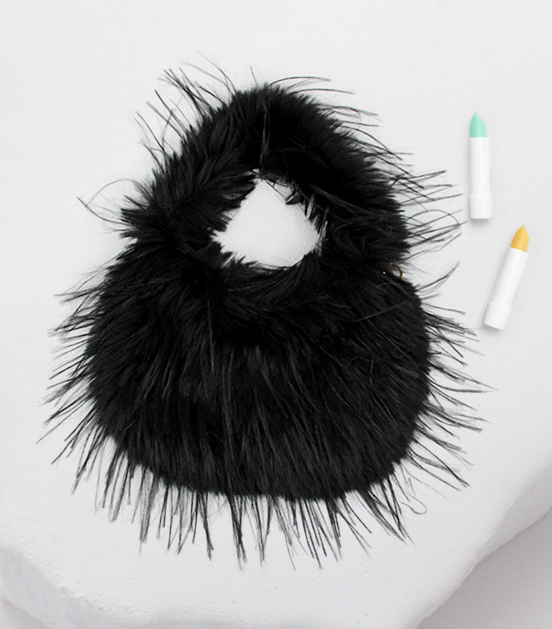 Faux Fur Black Handbag