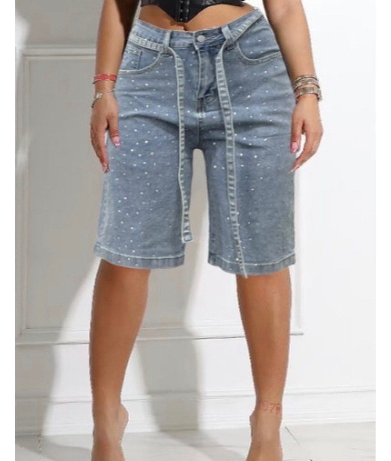 Diamonds Dancing Jean Shorts