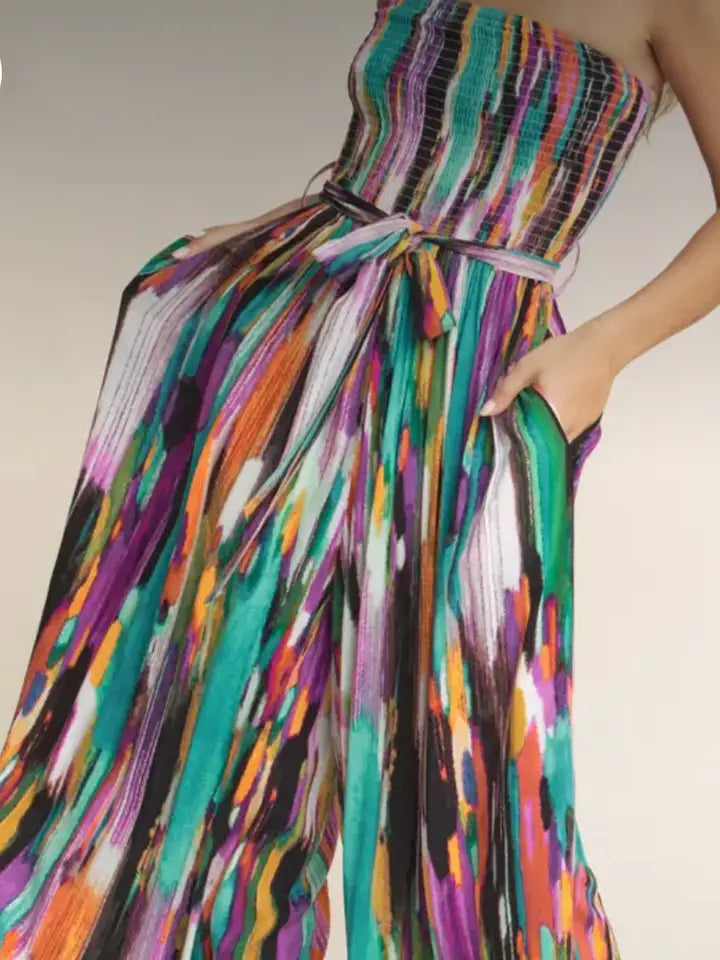 Smoked Tube Jumpsuit