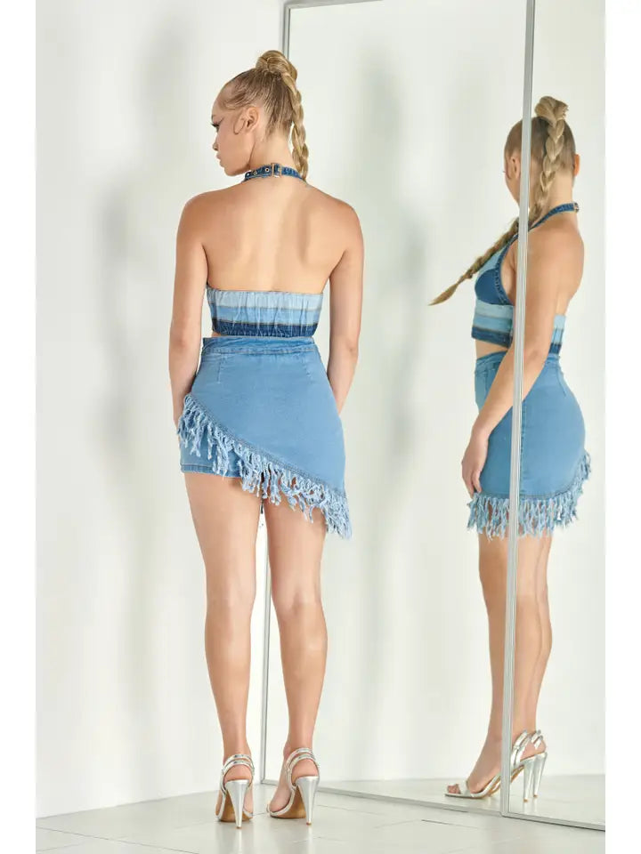 Oops I Denim Again Halter Top
