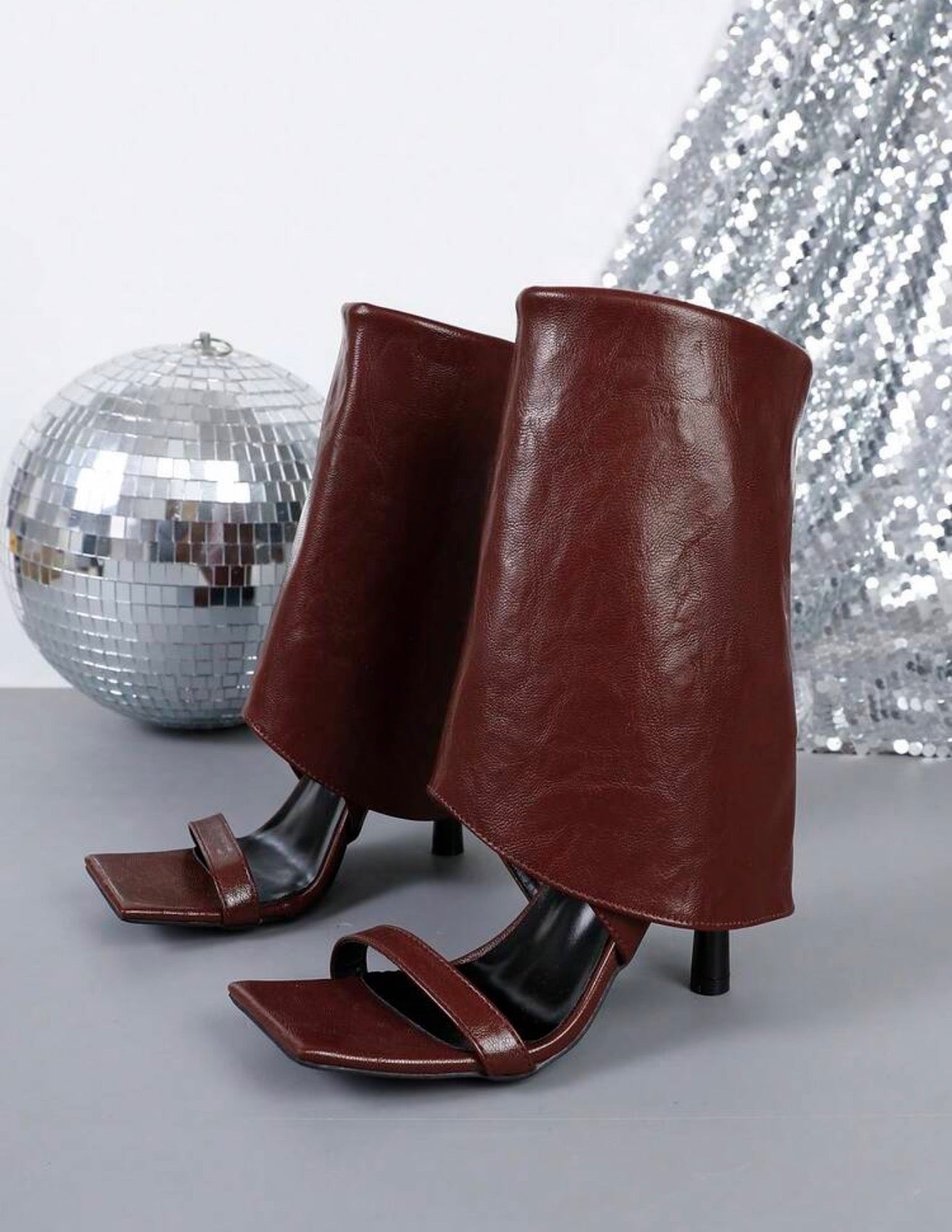 Show Stopper Burgundy Heel Sandal