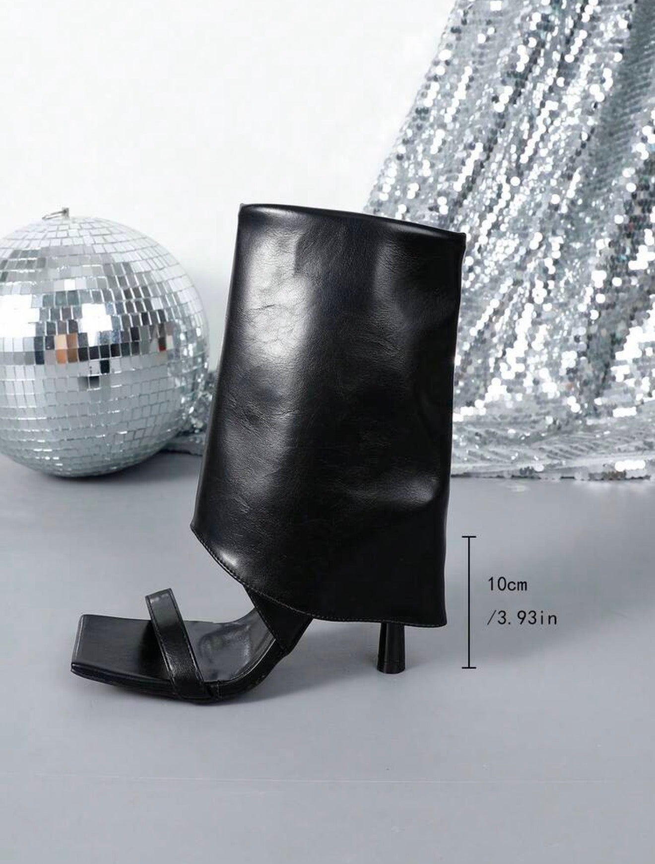 Got You Pressed Black Sandal Heel