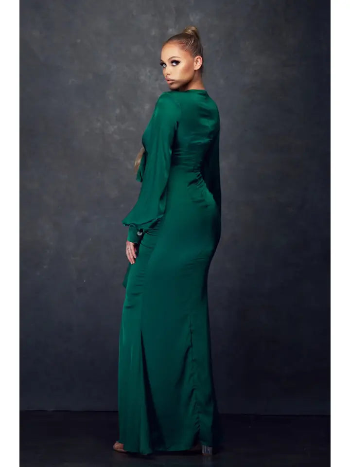 Front Twist Satin Dress