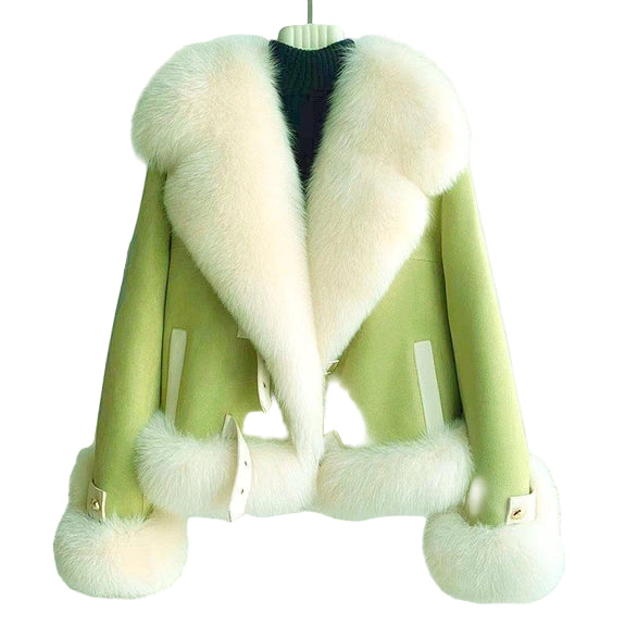 Chic Be Green Faux Fur Coat