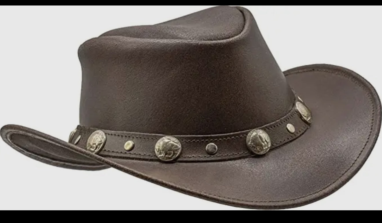 Unisex Water Resistant Leather Cowboy Hat