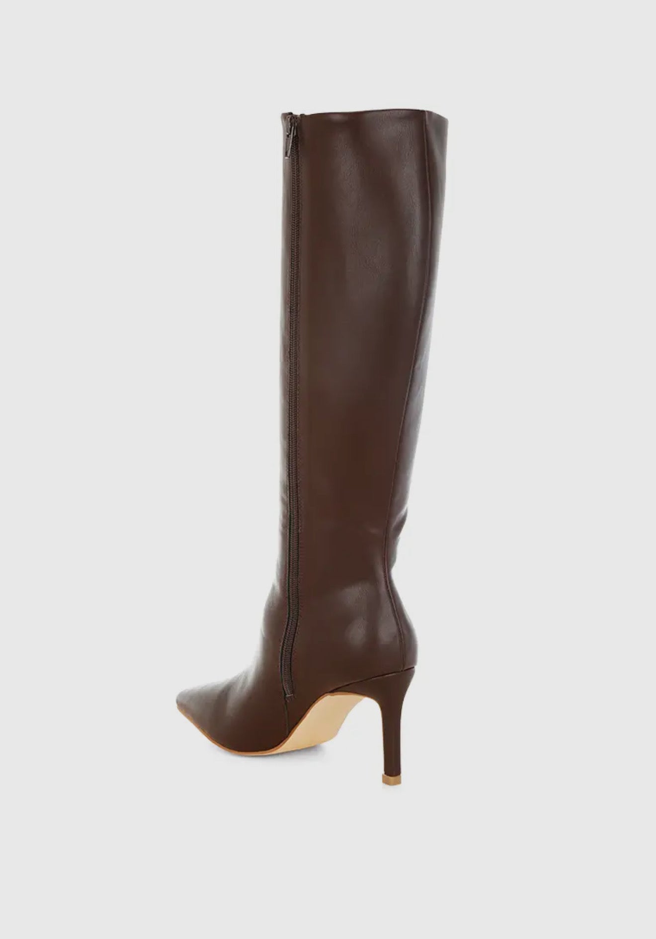 Faux Leather Calf Boot