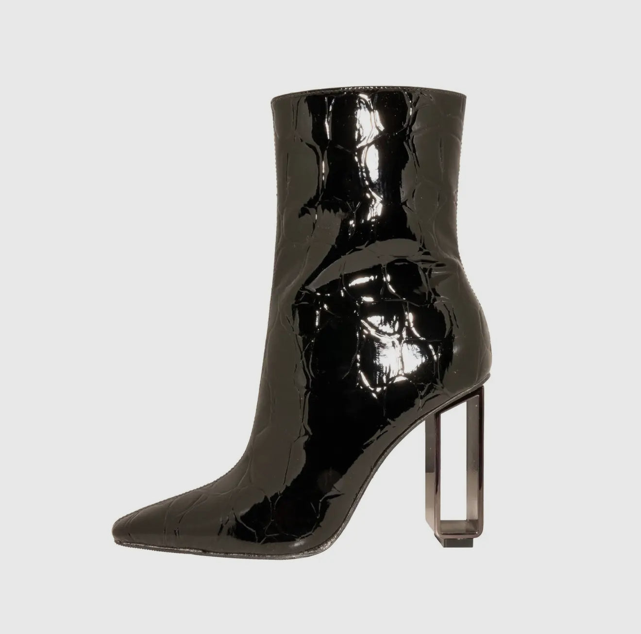 Wild Style Geometric Heel Bootie