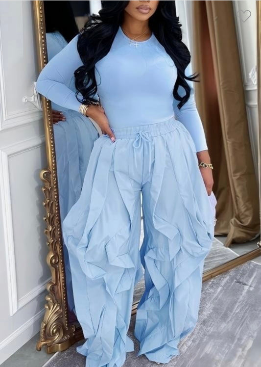 Sky Blue Two Piece Sweatsuit