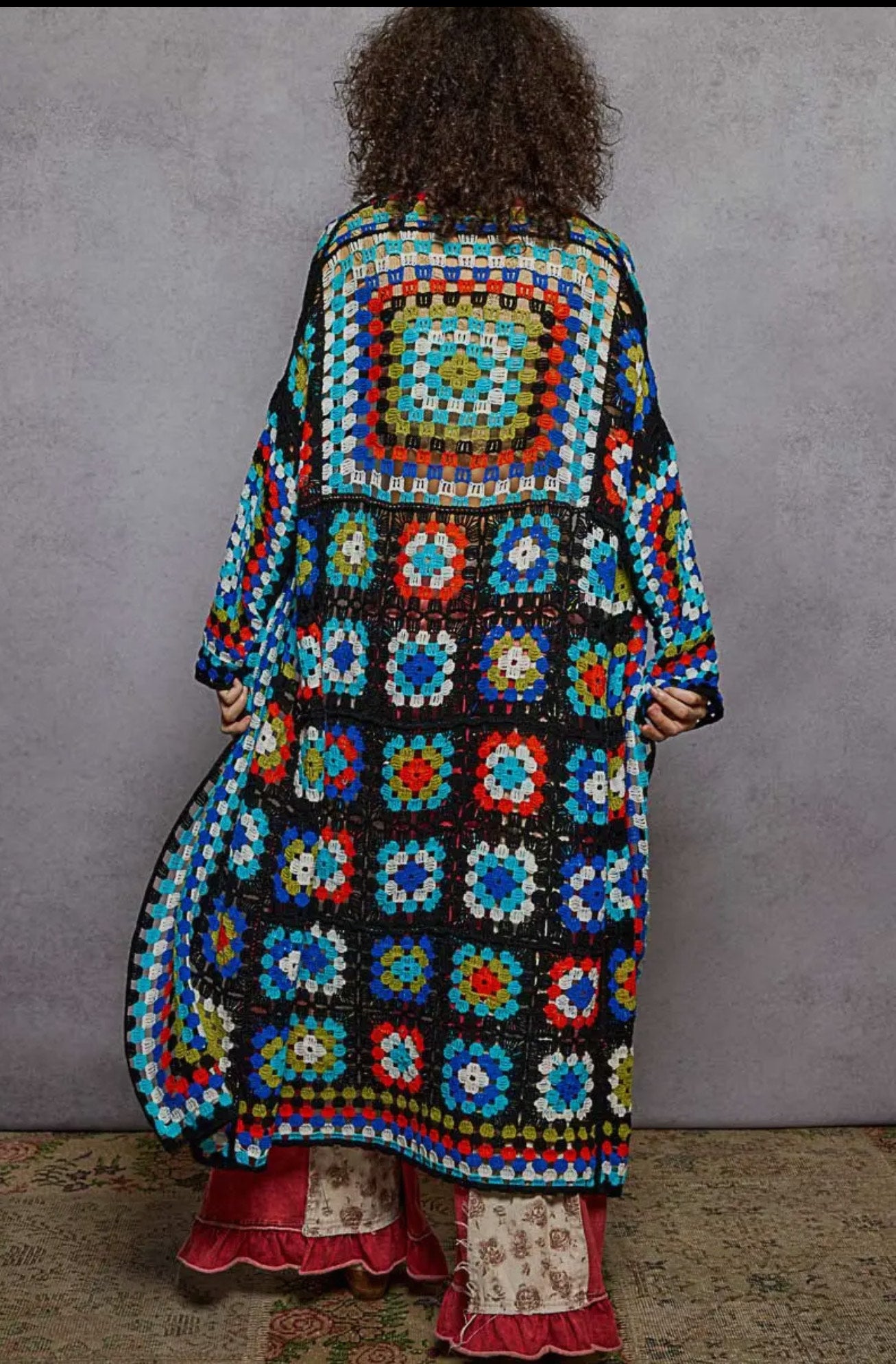 Long Sleeved Multicolored Cardigan