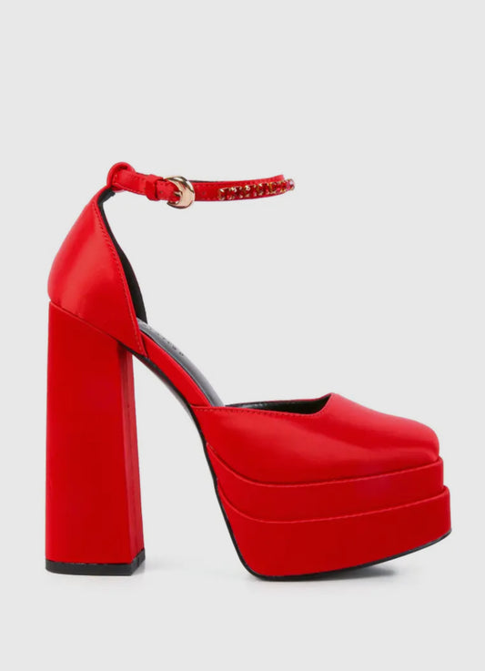 Martini Red Platform Heels