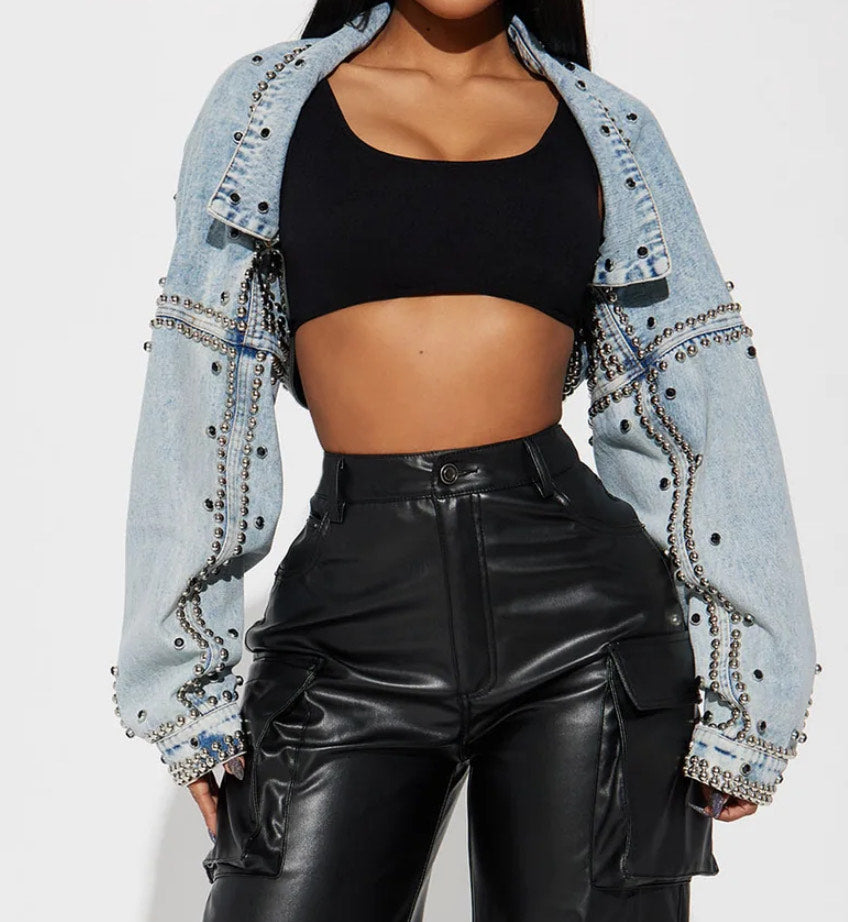 Star of the Denim Crop Jacket