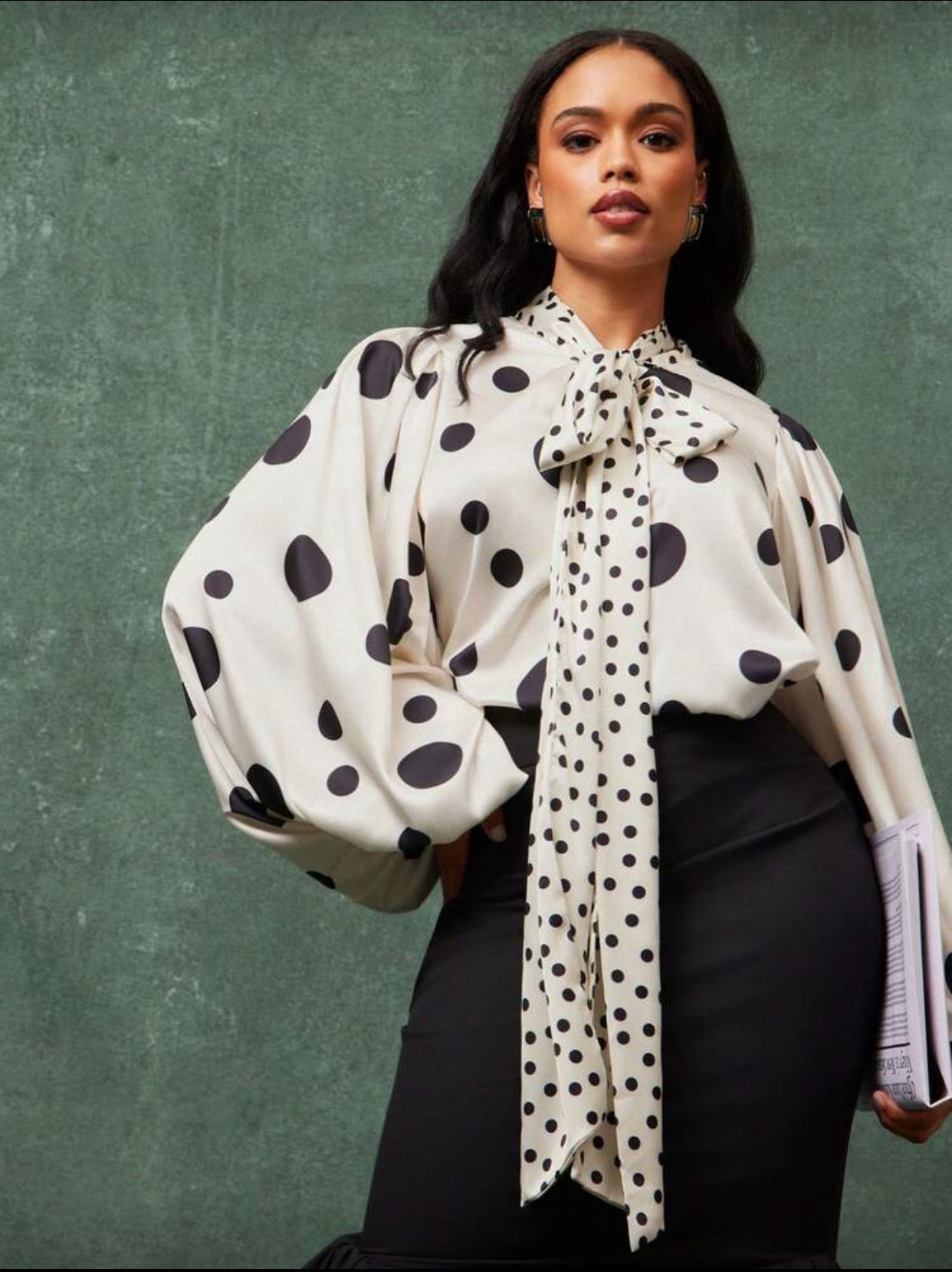 Viva La Vixen Cream Long Sleeved Blouse