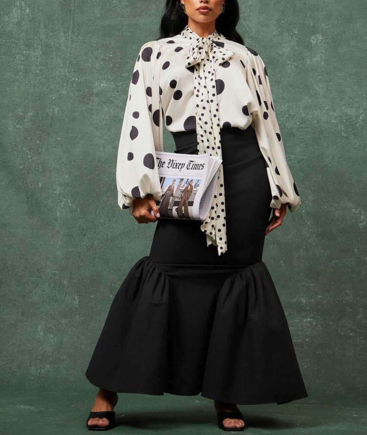 Viva La Vixen Cream Long Sleeved Blouse