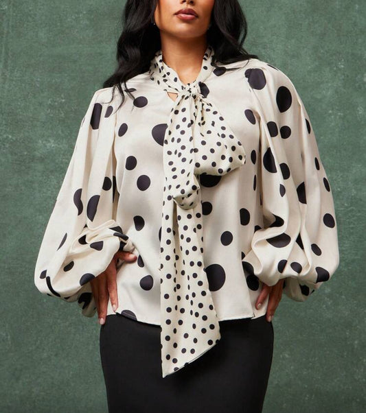 Viva La Vixen Cream Long Sleeved Blouse
