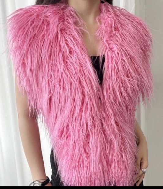 Pink Palace Faux Fur Vest