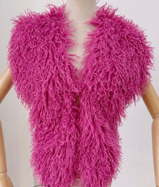 Plum Royalty Faux Fur Vest