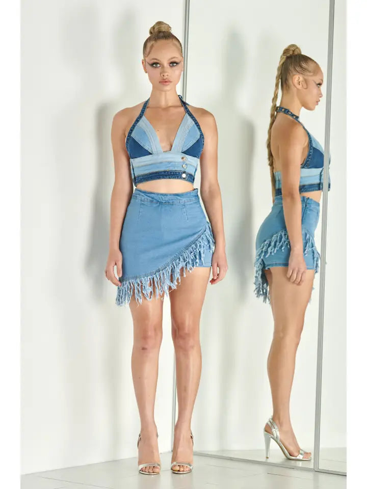 Oops I Denim Again Halter Top